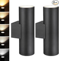 LEONLITE 18 Inch 5CCT LED Cylinder Up Down Wall Light Outdoor, 100V-277V by LEONLITE