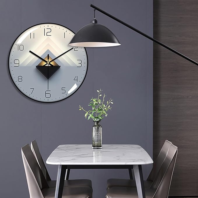 Ergocar Wall Clock, Art Deco Wall Clock, Non-Ticking Silent Modern Metal Wall - Image 2