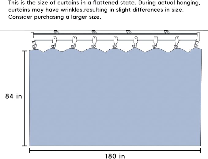 MaKefeile Room Divider Curtains Total Blackout Privacy Curtain Panel Room - Image 7
