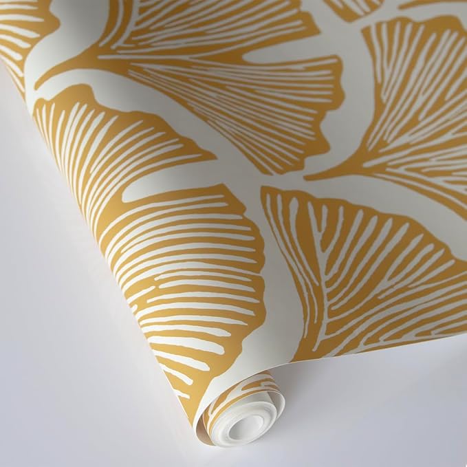 Tempaper x Novogratz Golden Mustard Feather Palm Removable Peel and Stick - Image 11