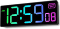 Soobest Large LED Digital Wall Clock 8 RGB Color Changing Display, Corded Plug by Soobest