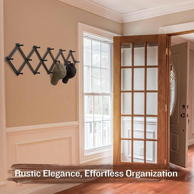 SCUNDA Rustic Wall Mounted Hat Rack - Image 6