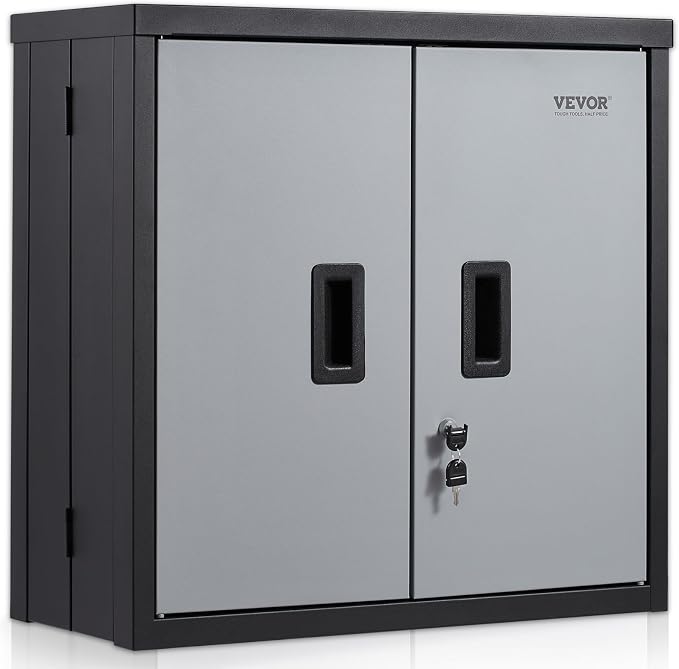VEVOR Foldable Wall Cabinet, Metal Garage Locker Mounted 26" Small Tool Chest by VEVOR