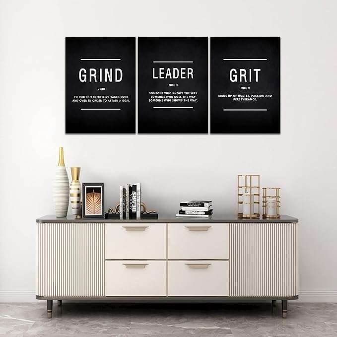 Motivational Grind Grit Leader Wall Art, Canvas Painting Wall Decor - Image 3