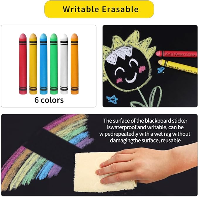 Magnetic Chalkboard Contact Paper, Magnetic Black Board Wall Decal - Image 3