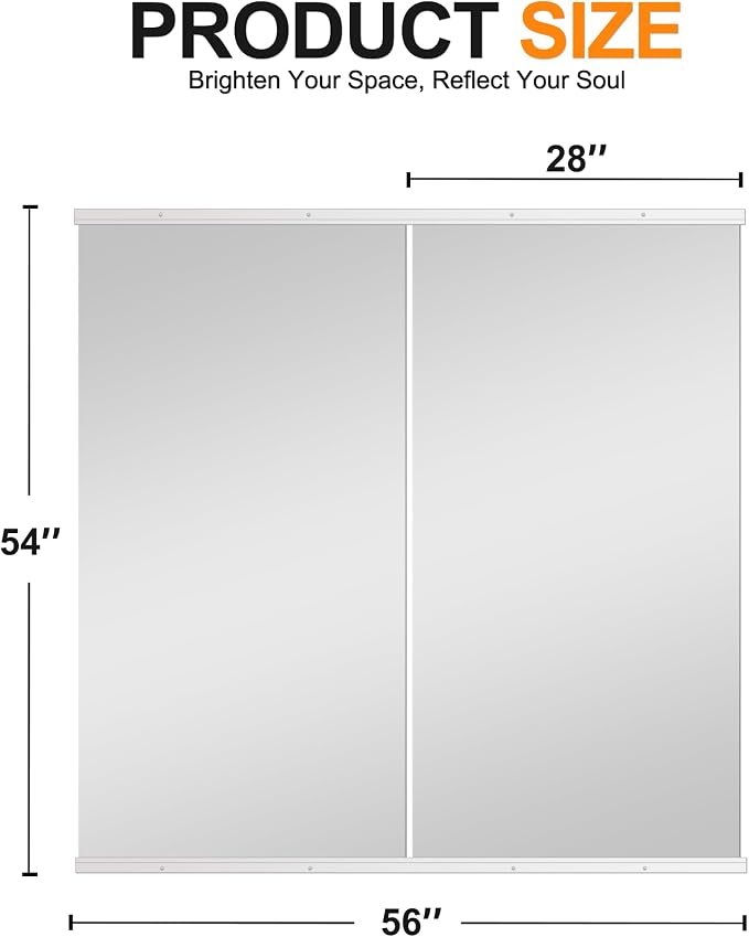 Delma Home Gym Mirror, Large Full Body Tempered Glass Frameless, Wall-Mounted - Image 5