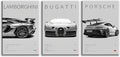 CSLGQGV Car Poster Vintage Racing Car Wall Art Supercar Canvas Prints Painting by Unknown
