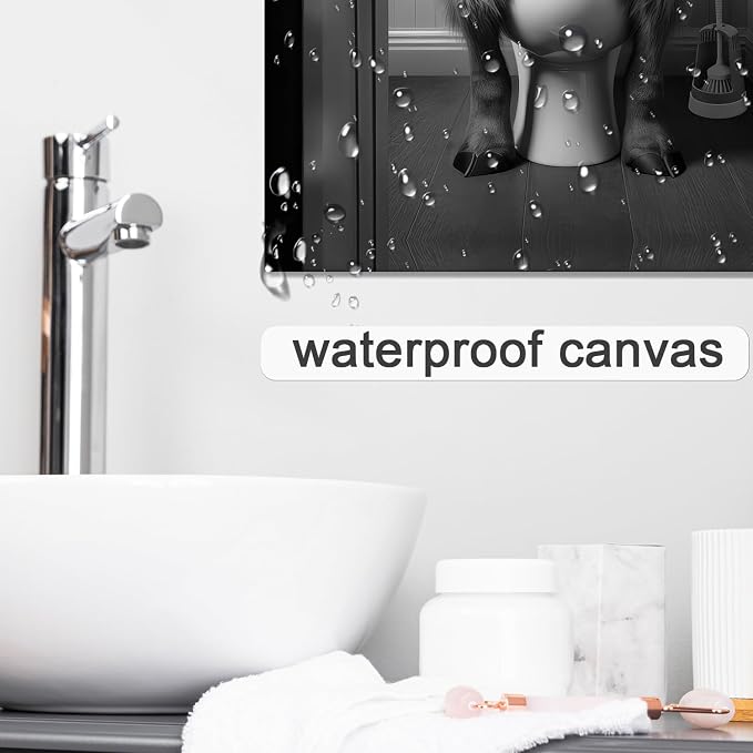 DIHSIEG Inspirational Canvas Wall Art funny bathroom wall art Print Poster - Image 4