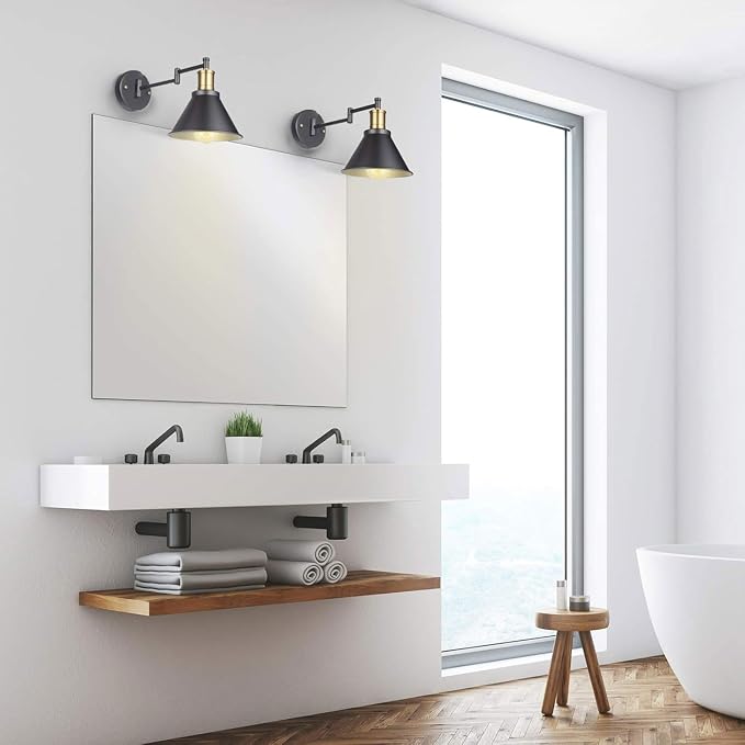 Wall Lamps, Swing Arm Wall Lamp Wall Sconce 2-Pack Plug in Cord - Image 8