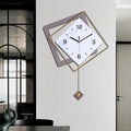 Wall Clock with Pendulum, Silent Quality Quartz Battery Operated, Modern Large by DankeitProduct