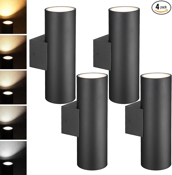LEONLITE 18 Inch 5CCT LED Cylinder Up Down Wall Light Outdoor, 120V-277V by LEONLITE