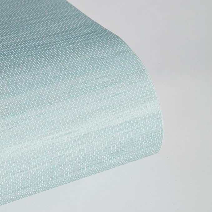 Tempaper Textured Seaglass Green Horizontal Faux Grasscloth Removable Peel and - Image 9