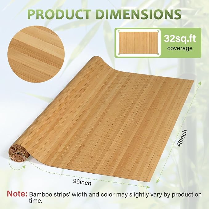 LUCKUP Bamboo Wall Panel for Interior Wall Decor, Kitchen & Office - Image 2