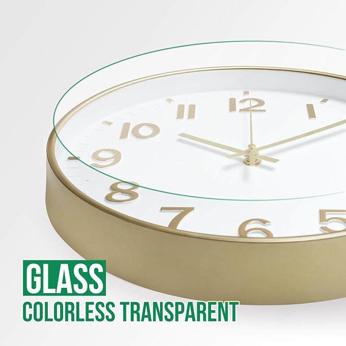 Wall Clock Modern Simple Quartz Decorative Clock Non-Ticking Silent Battery - Image 5
