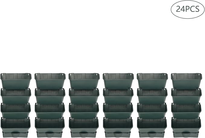 24 Pack Hanging Vertical Wall Planter, 12.99inch Wall Mounted Planter - Image 7