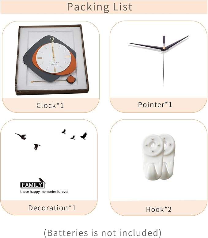 FLEBLE Large Wall Clocks for Living Room Decor Big Modern Decortive Wall Clock - Image 7
