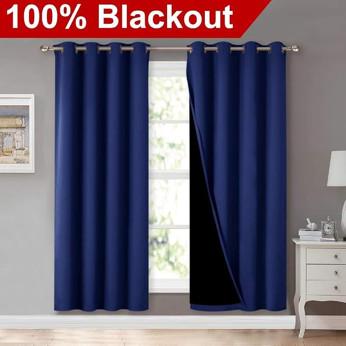NICETOWN Full Shade Curtain Panels, Pair of Energy Smart & Noise Blocking Out - Image 2