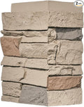 Desert Yellow Faux Stone Outside Corner Panels 23.6" Combined Interlocking by Wallwell