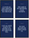 Locomiss Navy Blue Christian Wall Art Decor, Modern Bible Verse Prints by Unknown