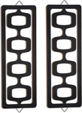 CroBlissful 2 Pcs Mid Century Modern Wall Art Wood Mid Century Elegance Decor by CroBlissful