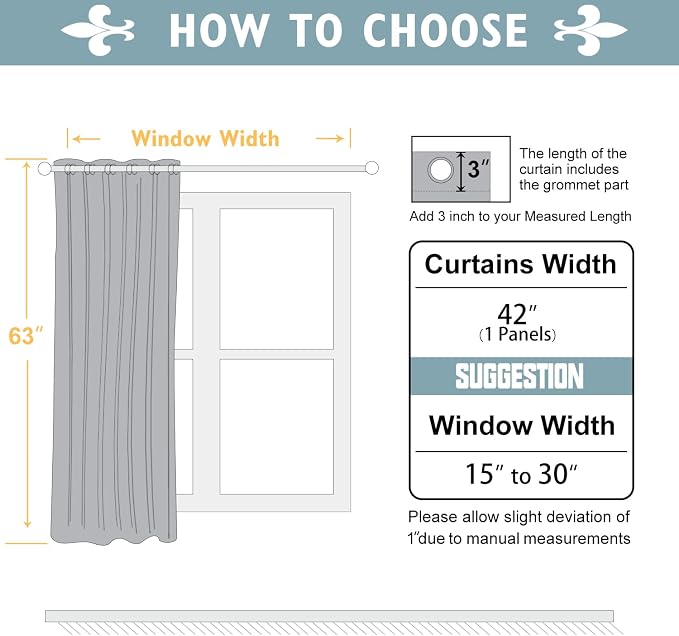 ChrisDowa Blackout Curtains 63 inches Long - Image 5