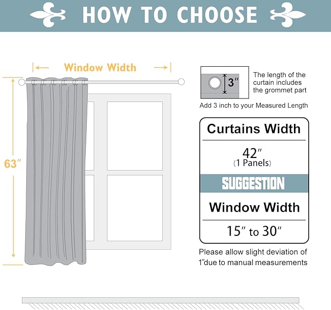 ChrisDowa Blackout Curtains 63 inches Long - Image 5