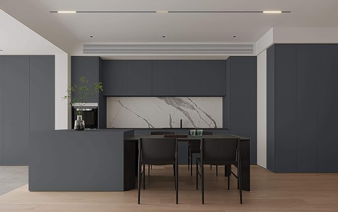 Dimoon 236''x17.7'' Grey Peel and Stick Wallpaper Contact Paper Modern Self - Image 5