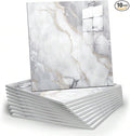 Chejiaye 10pcs Marble Peel and Stick Backsplash Waterproof Washroom Wall Panels by Chejiaye