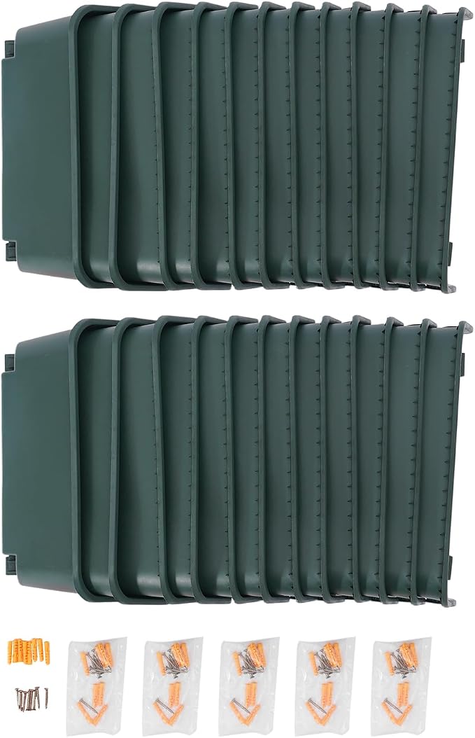 24 Pots Wall Mounted Planter, Plastic Wall Vertical Planter, - Image 3