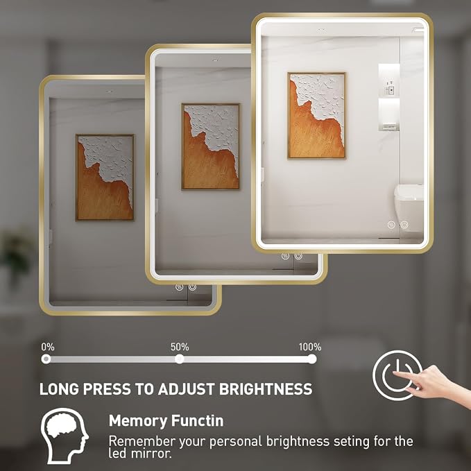 28x36 Inch LED Bathroom Mirror - Image 4