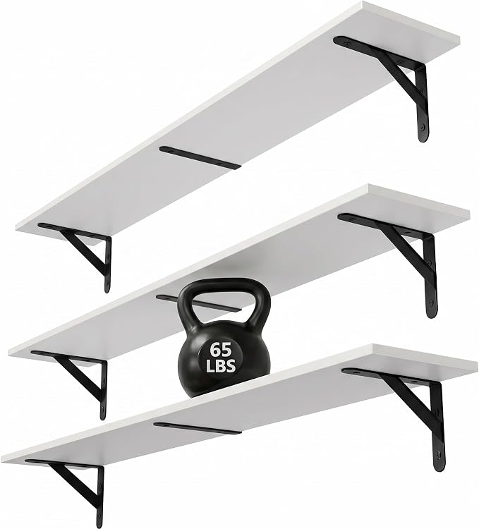 WOPITUES Floating Shelves for Wall 40″W x 8″D, Long Wall Mounted Shelves Set of by WOPITUESOfficial