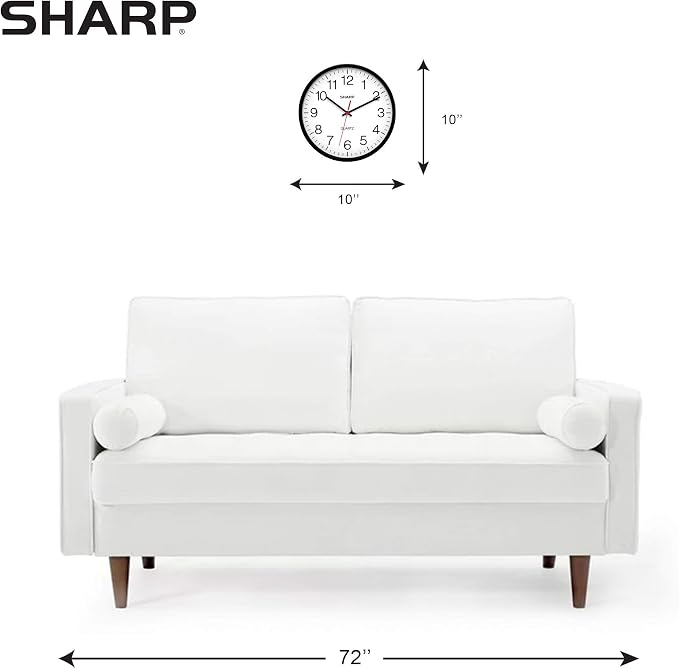 Sharp Wall Clock Silent Non Ticking 10 Inch Quality Quartz Battery Operated - Image 4