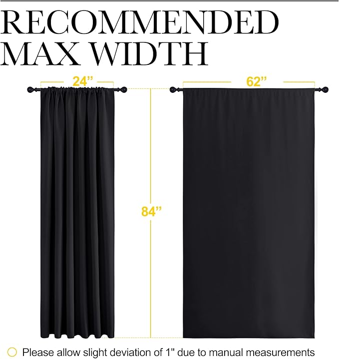 NICETOWN Black Blackout Curtain Blinds - Image 7