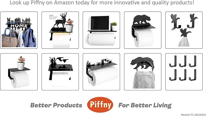 Piffny 6 Pack Heavy Duty Steel Essential Style Wall Hooks - Image 6