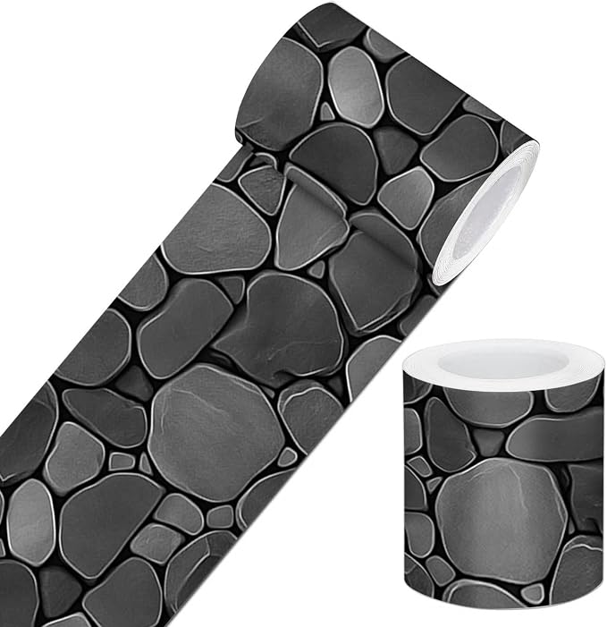 IVN Wallpaper Border Peel and Stick Decorative Wall Trim Self Adhesive Black by IVN