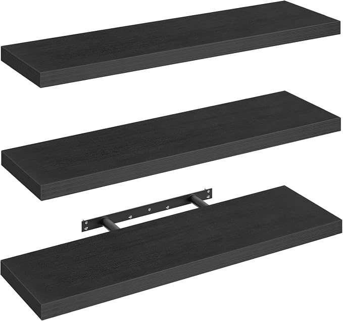 RALGEND Floating Shelves for Wall, 1.5" Thick Wall Shelf Set of 3 - Image 9