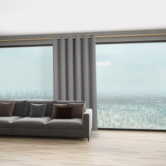 BONZER Room Divider Curtain Total Privacy Wall Wide Grommet Room Darkening - Image 4
