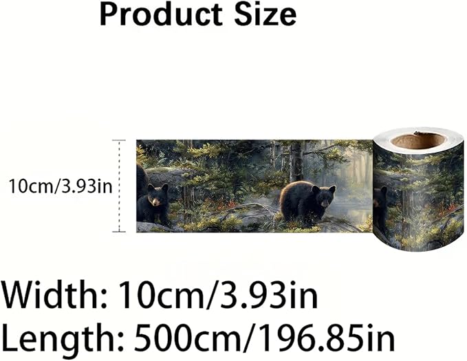 Forest Bear Wallpaper Border 196x4 Inch Peel and Stick Wall Border Self - Image 4