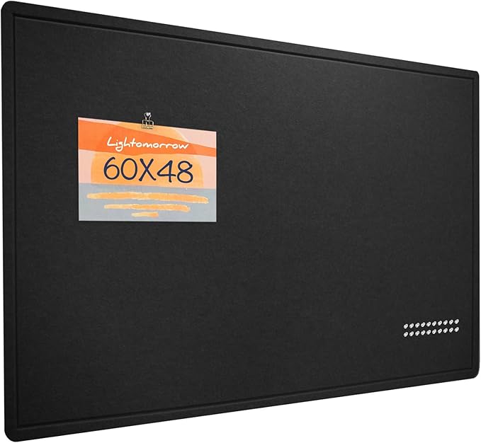 Lightomorrow Large Bulletin Board, 60 x 48 inches Decorative Felt Pinboard by Lightomorrow