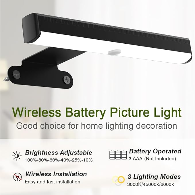 6Pack Wireless Picture Light for Wall Battery Operated Wall Sconces - Image 5