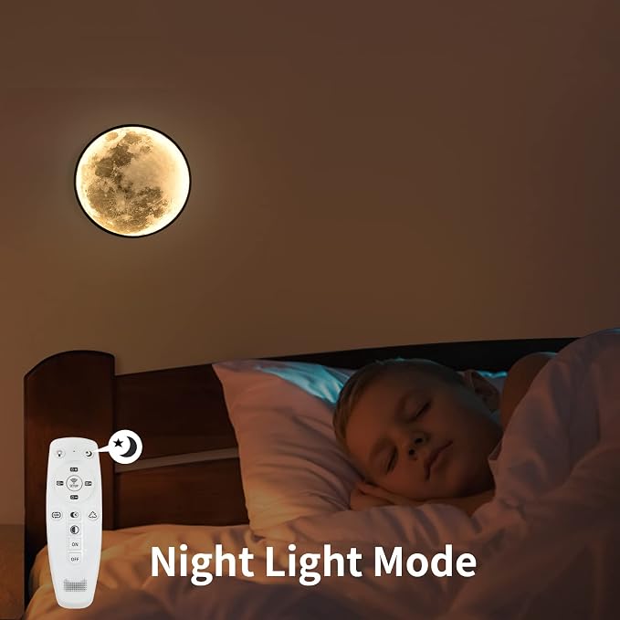 QIYIMEILUX Dimmable Moon Wall Sconce Plug in Modern LED Wall Light - Image 5