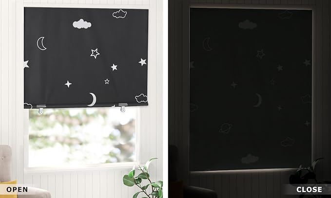 LazBlinds 100% Blackout Roller Shades, No Tools No Drill Cordless Blinds - Image 6