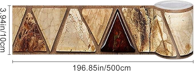 HOMETITUTE Wallpaper Border Peel and Stick Wall Decor PVC Geometric Wall - Image 5