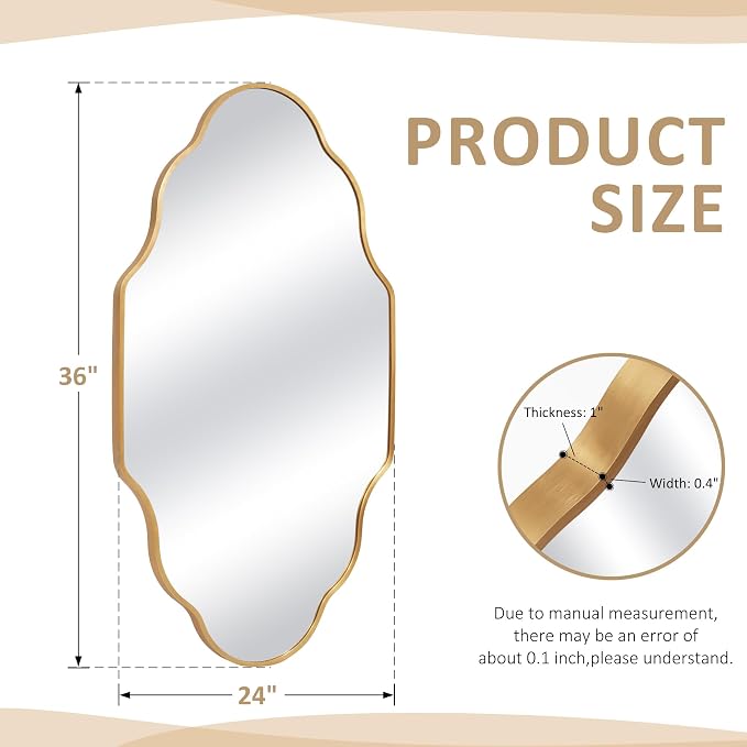Scalloped Mirror for Bathroom - Image 7