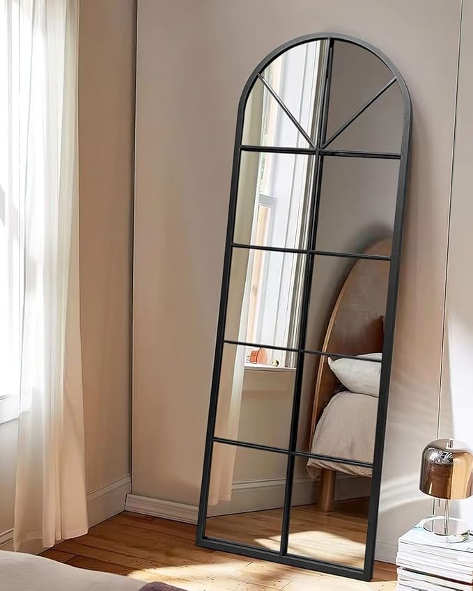 Floor Full Length Mirror, Large Window Pane Body Mirrors, No Stand - Image 3