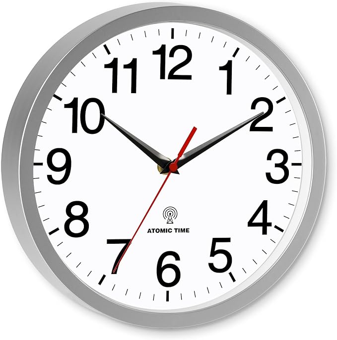 Rohioue Atomic Wall Clock Modern 10 Inch Battery Operated Analog Clock - Image 2