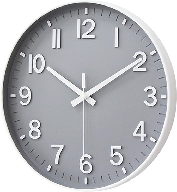 HZDHCLH Wall Clocks Battery Operated, Wall Clock Gray, 8 inch Wall Clock Silent - Image 2