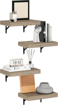 Furinno Tanna Floating Shelves for Wall Set of 4, 15-Inch Wall Shelf, Triple by Furinno-FitsYourSpaceFitsYourBudget
