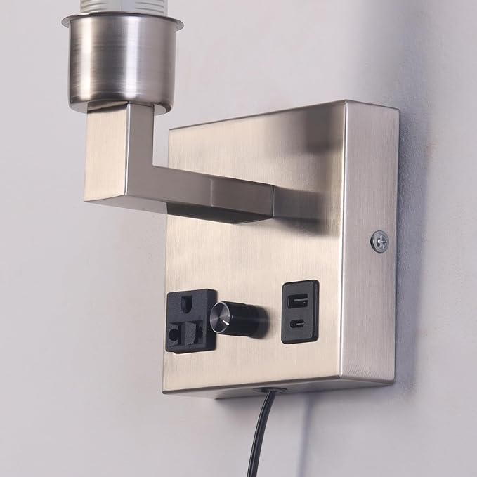 Bedside Wall Lamp for Bedroom, Plug in Wall Sconce - Image 9