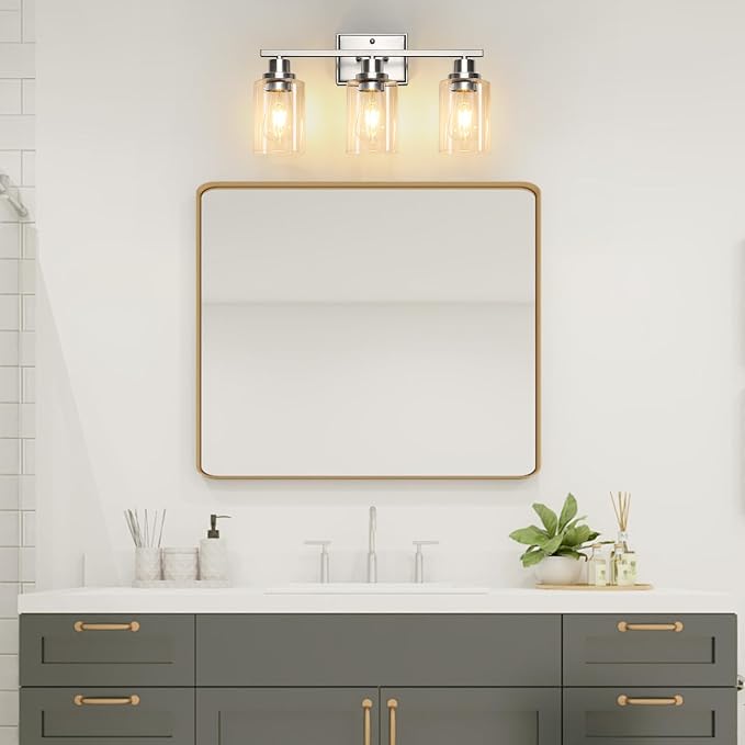 Unicozin 3 Light Bathroom Light Fixtures, Modern Vanity Lights Over Mirror - Image 7